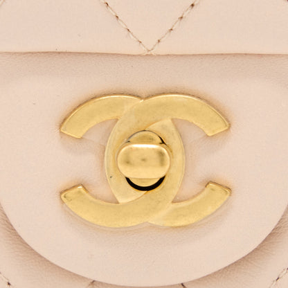 Chanel Pearl Crush Mini Square Lambskin Light Beige Brushed GHW(Microchip)