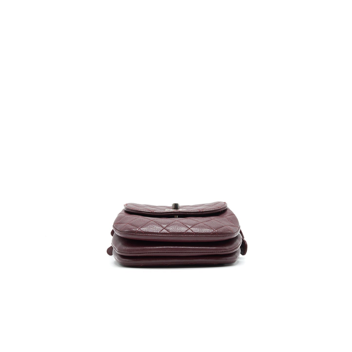CHANEL Small Flap Bag With Chain Burgundy SHW