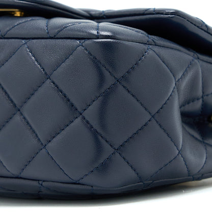 Chanel Pearl Crush Mini Square Lambskin Navy Brushed GHW