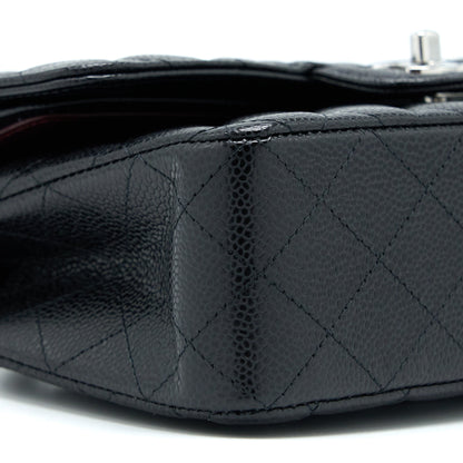 Chanel Small Classic Double Flap Bag Caviar Black SHW(Microchip)