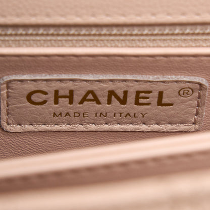 Chanel 21A Small Coco Handle Caviar ND022 Rose Clair / Light Pink LGHW(Microchip)