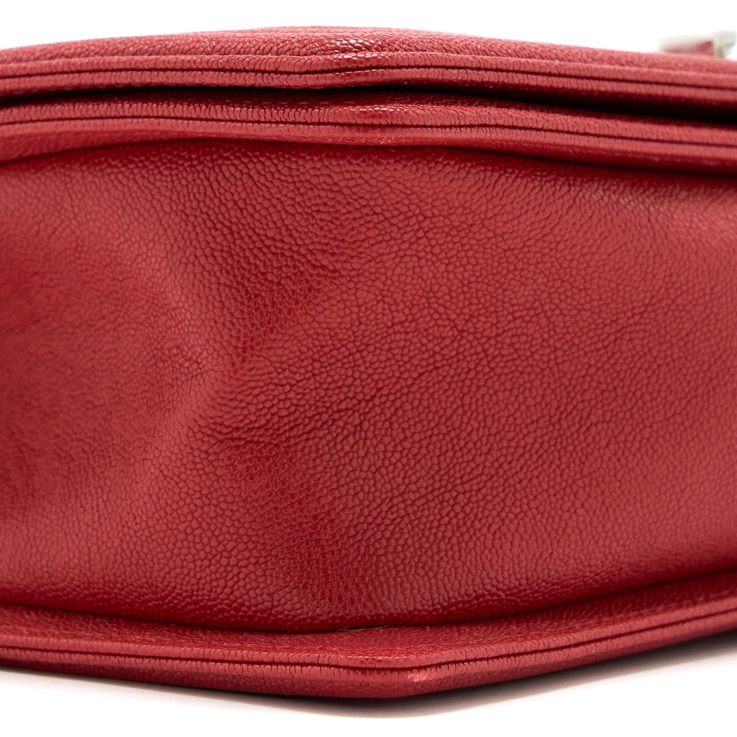 Chanel Medium Boy Bag Caviar Red SHW