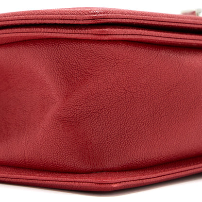 Chanel Medium Boy Bag Caviar Red SHW