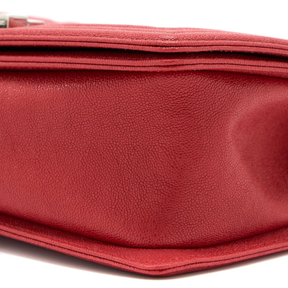 Chanel Medium Boy Bag Caviar Red SHW