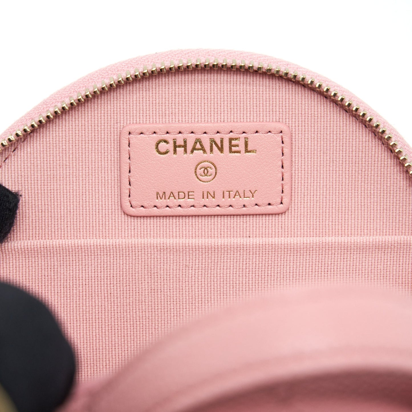 Chanel 22C Mini Round Purse Vanity Caviar Light Pink LGHW