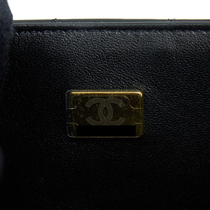 Chanel Mini Rectangular Flap Bag Lambskin Black LGHW (Microchip)