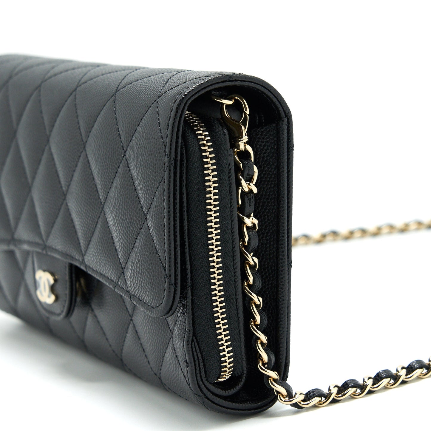 Chanel 22C 3 in 1 Wallet on Chain Caviar Black LGHW