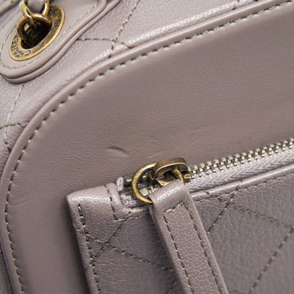 Chanel CC logo vanity with handle and Chain Grey with GHW