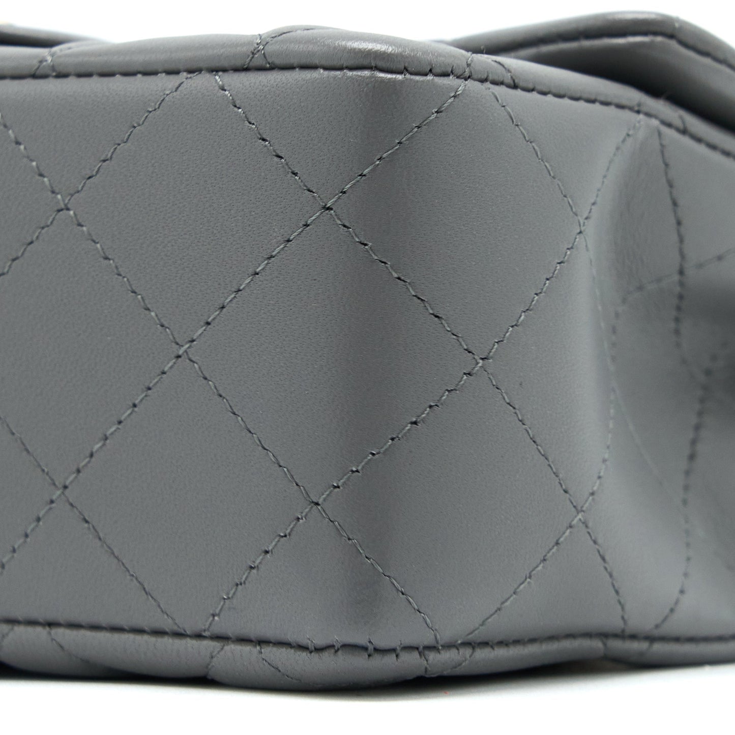 Chanel 22A Mini Rectangular Lambskin Grey LGHW(Microchip)