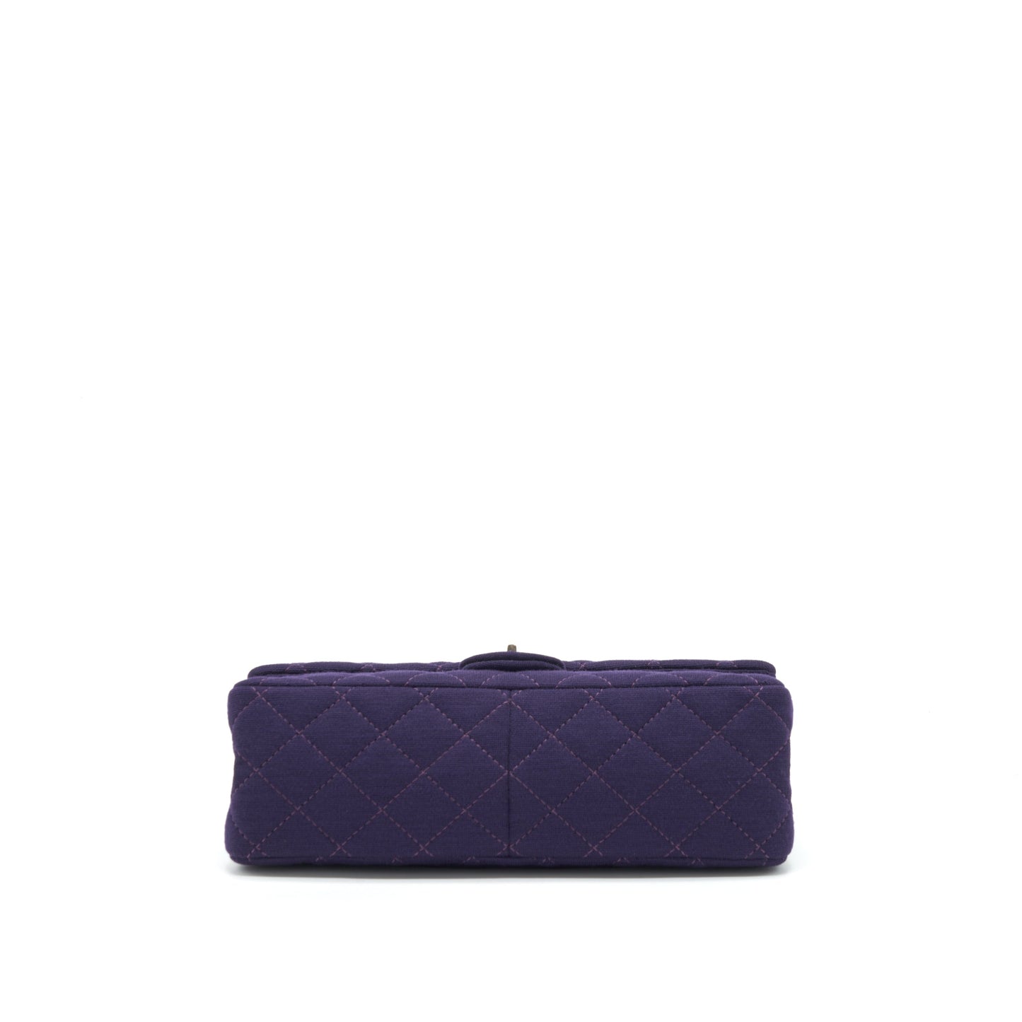 Chanel 2.55 Reissue 226 Double Flap Bag Fabric Purple Ruthenium Sliver Hardware
