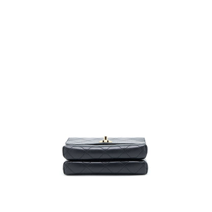 Chanel Seasonal Top Handle Flap Bag Calfskin Black GHW