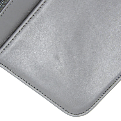 Chanel 22A Boy Wallet On Chain Grained Calfskin Dark Grey Brushed GHW (Microchip)