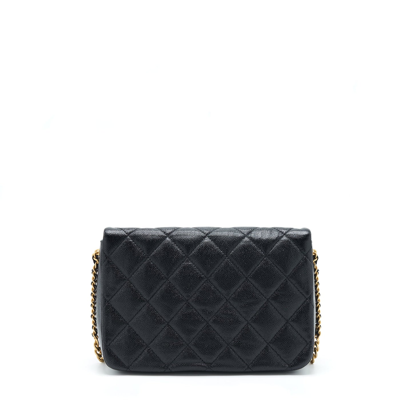 Chanel 22P Medium Melody Bag Grained Calfskin Black GHW (Microchip)