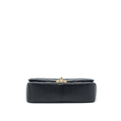 Chanel 22P Medium Melody Bag Grained Calfskin Black GHW (Microchip)