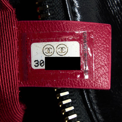 Chanel Small Gabrielle Hobo Bag Shiny Calfskin Black Multicolour Hardware