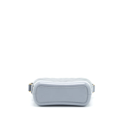 Chanel Chevron Small Gabrielle Hobo Bag Grey With Multicolour Hardware