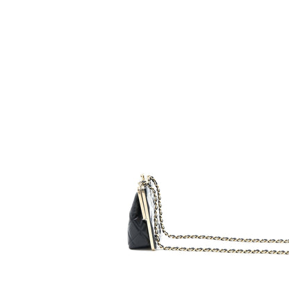 Chanel Mini Clip With Chain Lambskin Black LGHW
