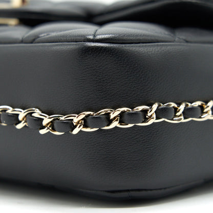 Chanel Logo Pearl Chain Mini Flap Bag GHW