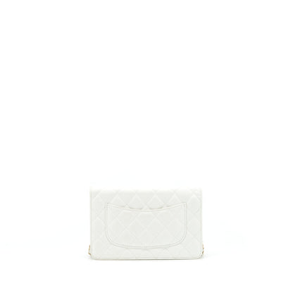 Chanel 21C Wallet On Chain Limit Edition Caviar White LGHW