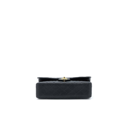 Chanel Medium Classic Double Flap Bag Caviar Black GHW (Microchip)