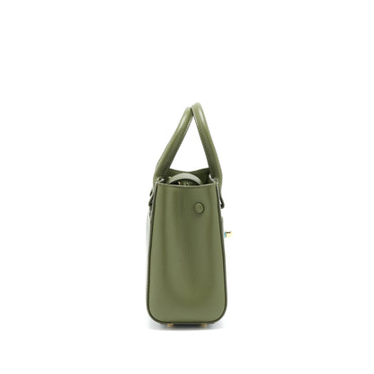 Chanel Small Top Handle Tote Calfskin Green LGHW