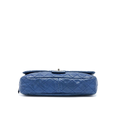 Chanel Seasonal Signal Flap Bag Caviar Blue Ruthenium Hardware