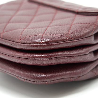 CHANEL Small Flap Bag With Chain Burgundy SHW