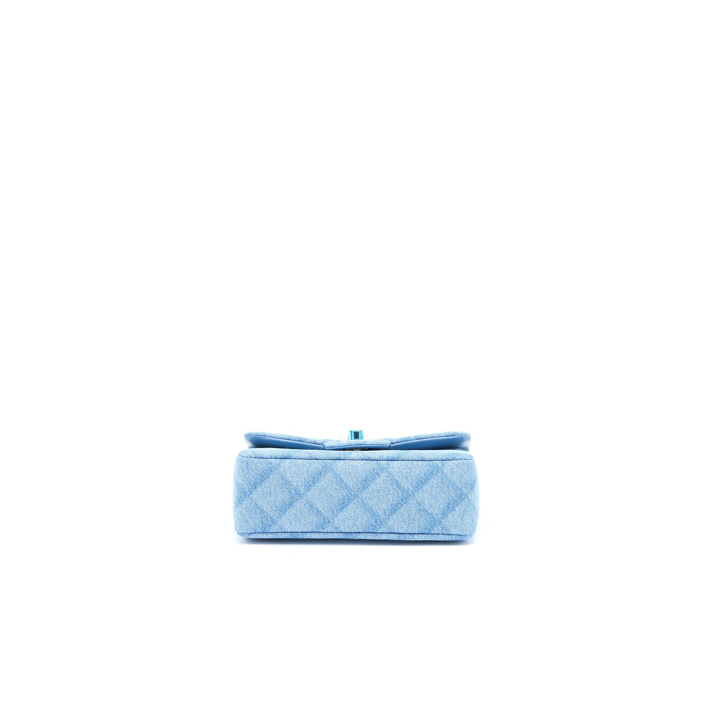 Chanel 22B Mini Rectangular Denim Light Blue LGHW (Microchip)