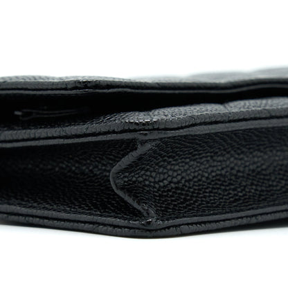 Chanel Classic Wallet On Chain Caviar Black SHW