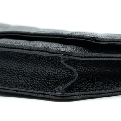 Chanel Classic Wallet On Chain Caviar Black SHW