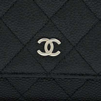 Chanel Classic Wallet On Chain Caviar Black SHW