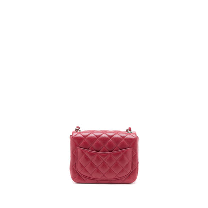 Chanel 18B Mini Square Caviar Red SHW