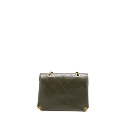 Chanel Messenger Flap Bag Lambskin Olive Green Ruthenium GHW