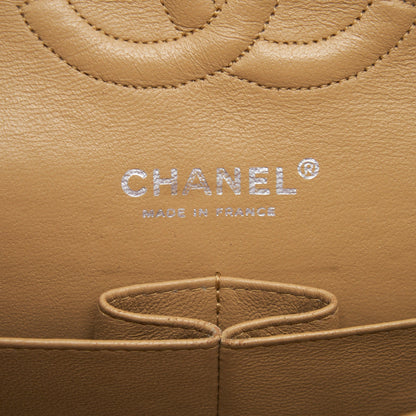 Chanel Medium Classic Double Flap Bag Caviar Dark Beige SHW
