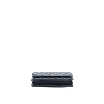 Chanel Classic Wallet On Chain Caviar Navy LGHW