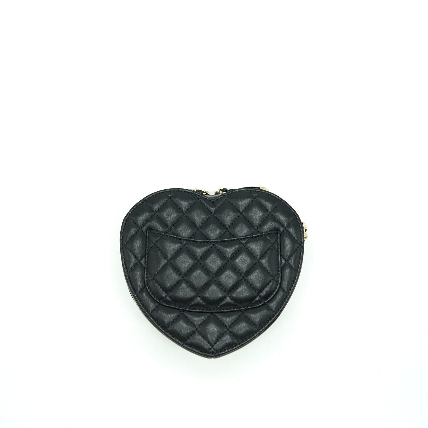 Chanel 22S Heart Bag Lambskin Black LGHW (Microchip)