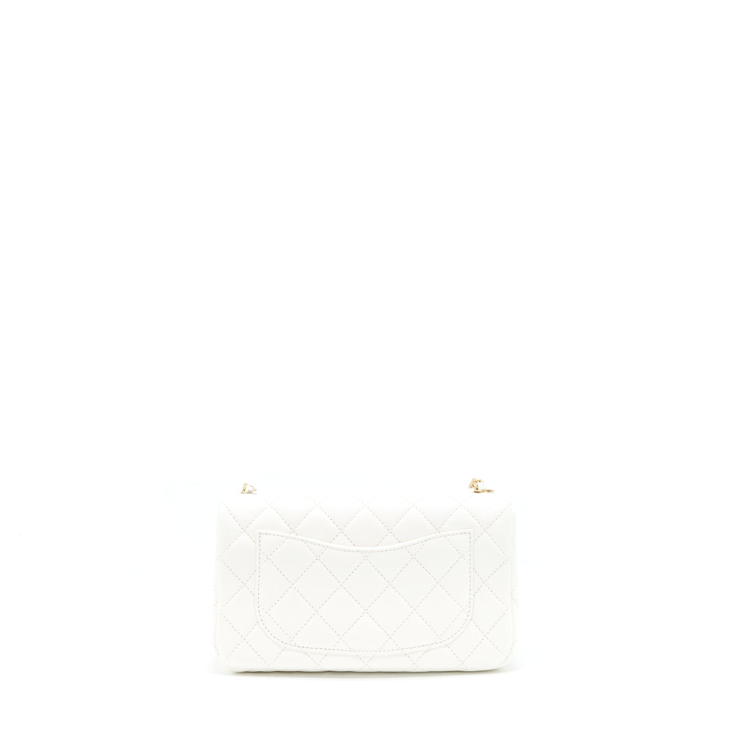 Chanel Mini Rectangular Pearl Crush White GHW