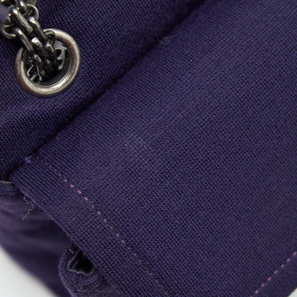 Chanel 2.55 Reissue 226 Double Flap Bag Fabric Purple Ruthenium Sliver Hardware