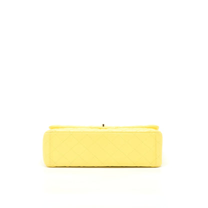 Chanel Maxi Classic Double Flap Bag Lambskin Yellow LGHW