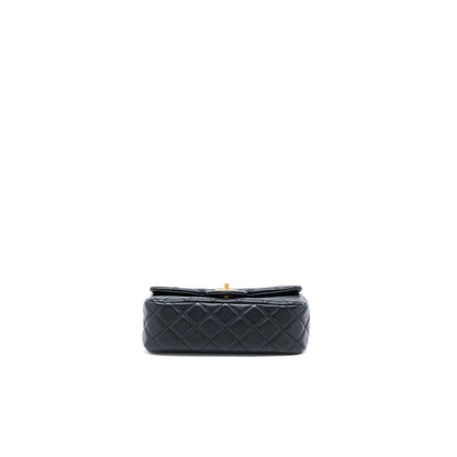Chanel Pearl Crush Mini Rectangular Flap Bag Lambskin Black GHW