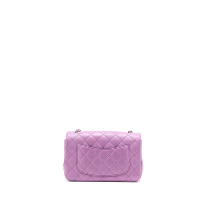 Chanel Mini Rectangular Flap Bag Lambskin Purple SHW