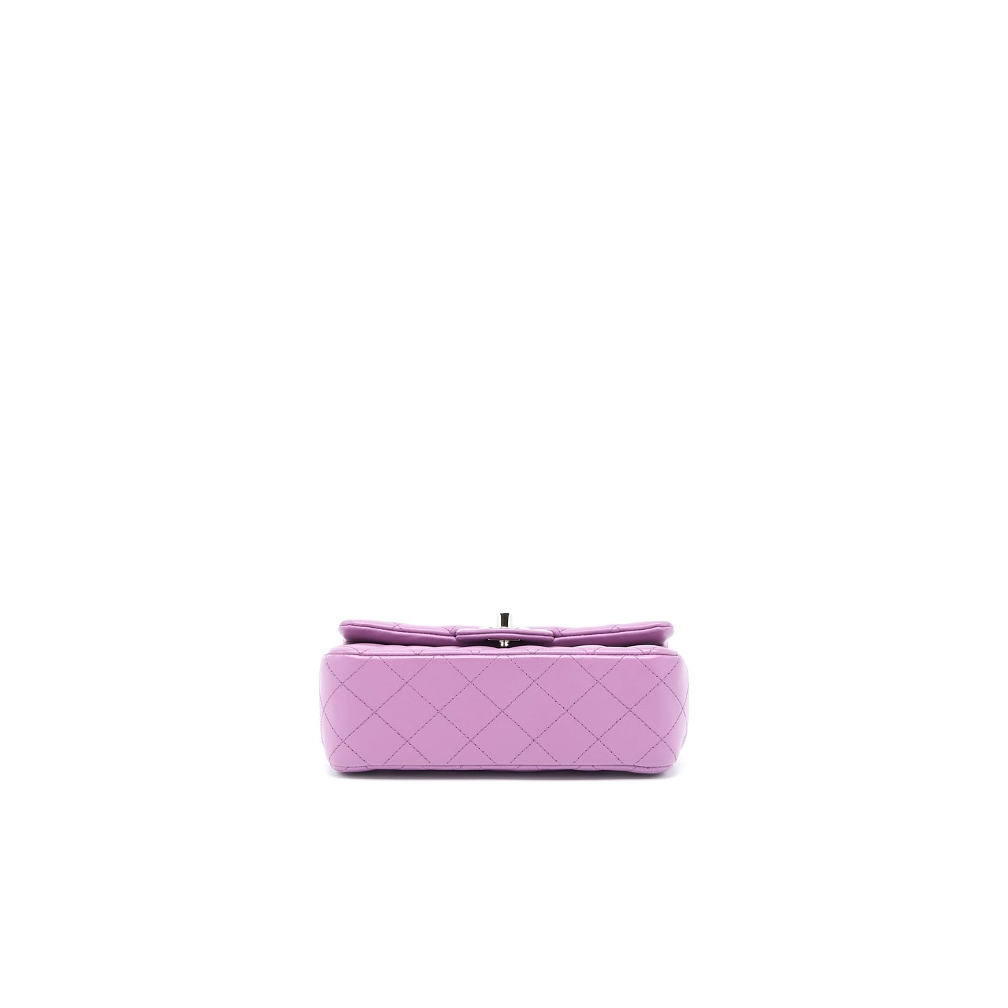 Chanel Mini Rectangular Flap Bag Lambskin Purple SHW