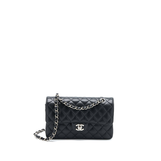Chanel Small Classic Flap Bag Caviar Black SHW