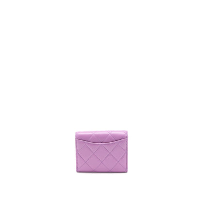 Chanel Clutch On Chain Lambskin Purple SHW