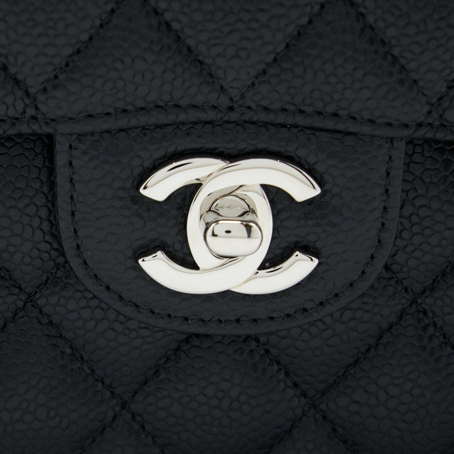 Chanel Small Classic Flap Bag Caviar Black SHW(Microchip)