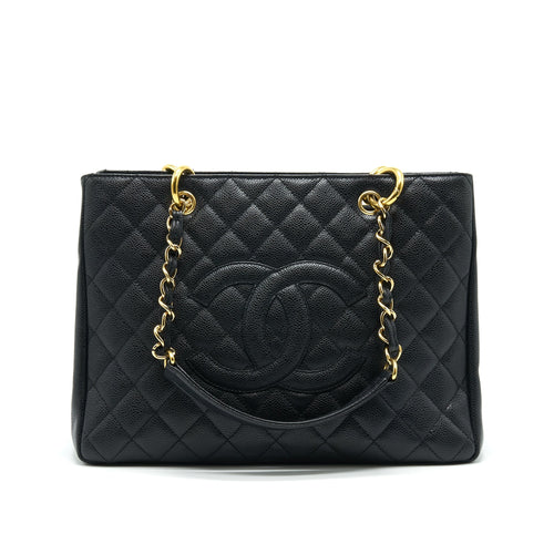 CHANEL CAVIAR GRAND SHOPPING TOTE GST BLACK