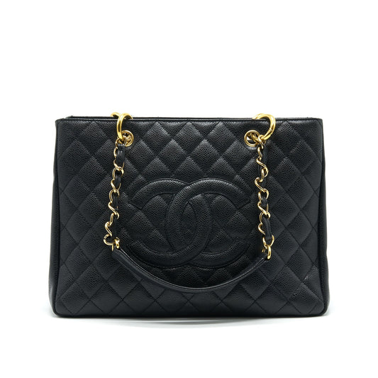 CHANEL CAVIAR GRAND SHOPPING TOTE GST BLACK