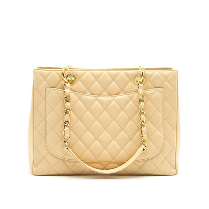 CHANEL CAVIAR GRAND SHOPPING TOTE GST BEIGE