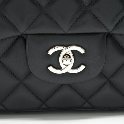 Chanel Single Flap jumbo Bag Lambskin Black SHW