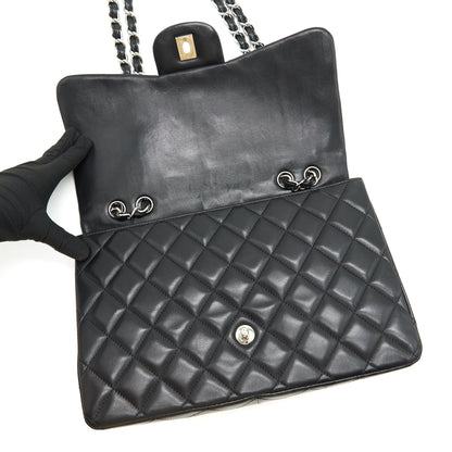 Chanel Single Flap jumbo Bag Lambskin Black SHW